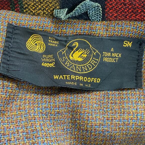 VTG 70s Swanndri John Mack Red 100% Pure Virgin Wool Plaid Performance Jacket - Picture 6 of 8